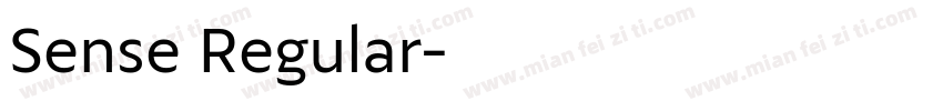 Sense Regular字体转换